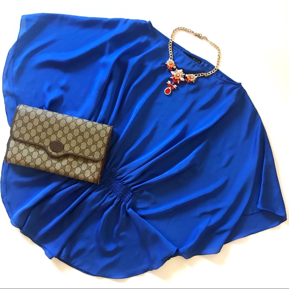 Gorgeous Plastic Island Cobalt Flutter Top